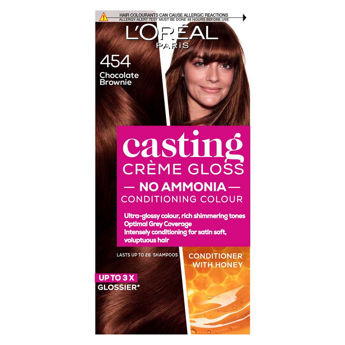 L'Oreal Paris Casting Creme Gloss Semi-Permanent Hair Dye, Brown Hair Dye 454 Choc Brownie GOODS Boots   