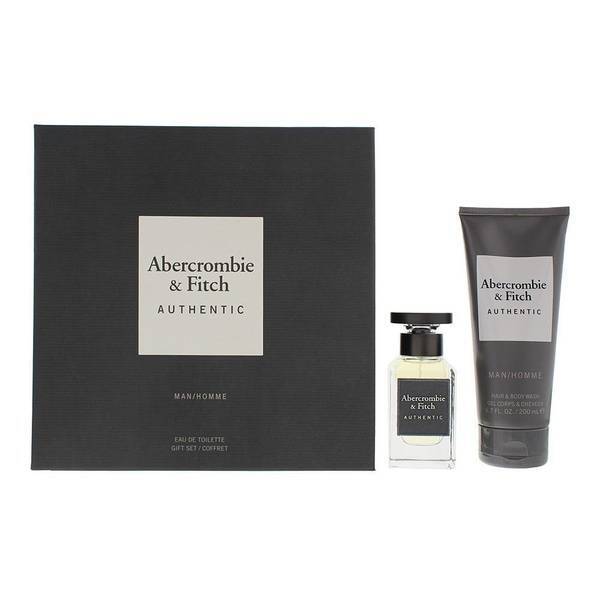 Abercrombie & Fitch Authentic Man EDT gift set, imported from the UK