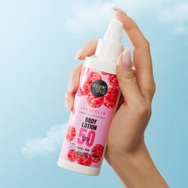 Organic Shop sunscreen body lotion SPF 50 150ml - British product