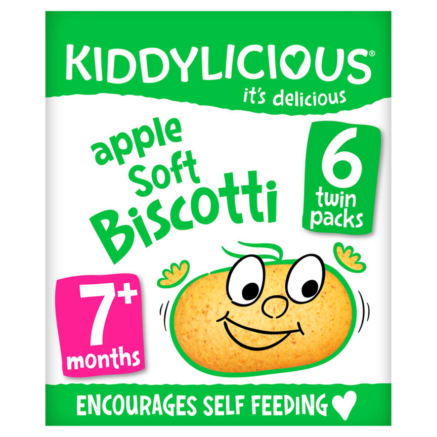 Kiddylicious Apple Soft Biscotti 7+ Months Baby Food ASDA   