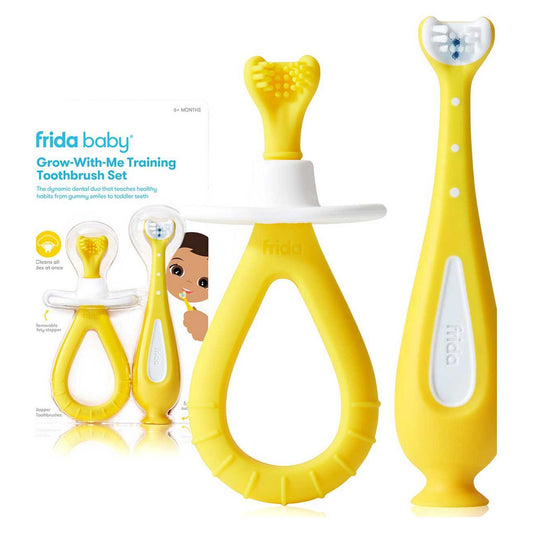 Frida Baby Grow-With-Me-Training Toothbrush Set Baby Accessories & Cleaning Boots   