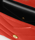 Saint Laurent small Loulou shoulder bag in matelassé lambskin, imported from the UK