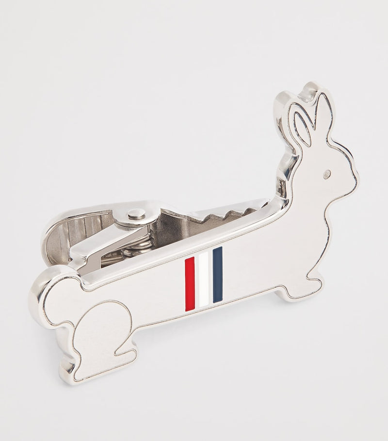 Thom Browne sterling silver rabbit tie bar - British product