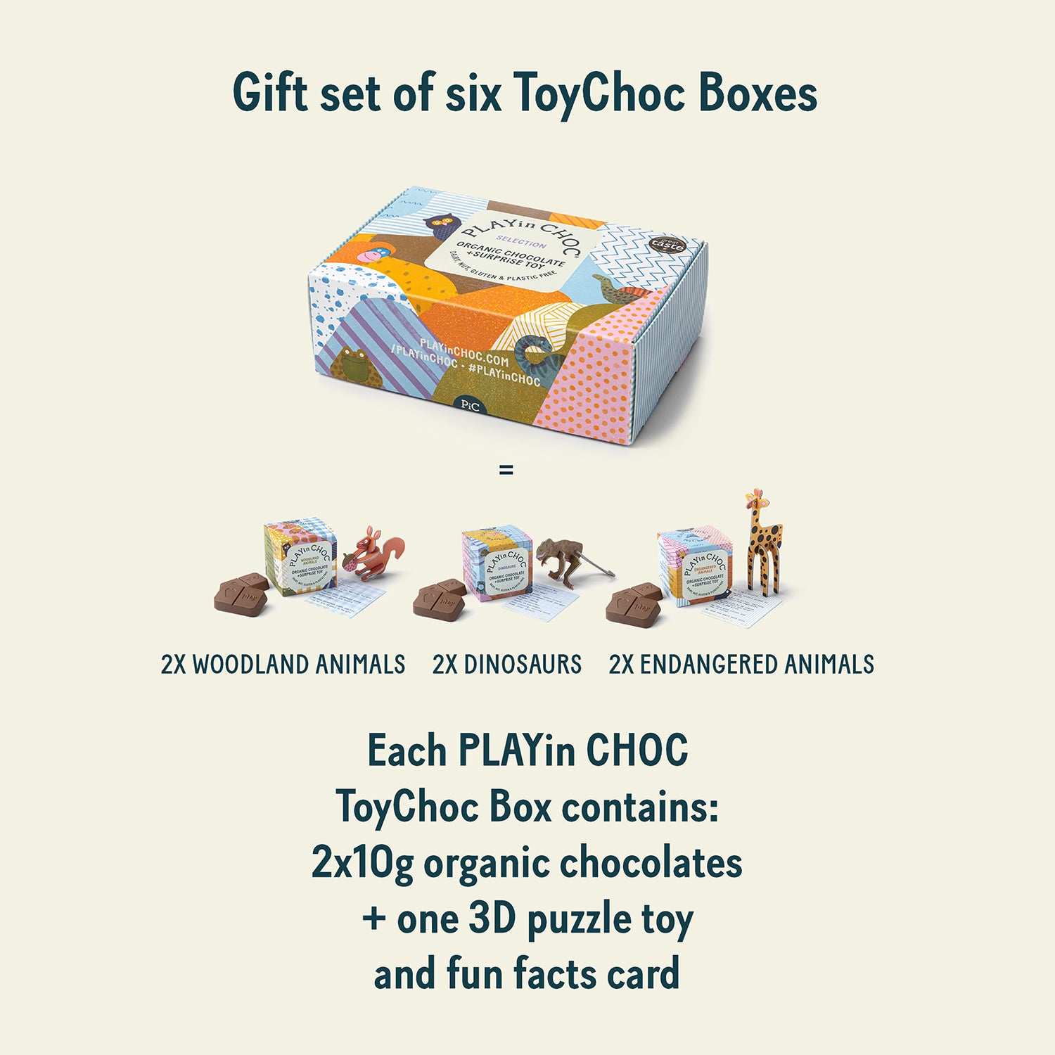 PLAYin CHOC ToyChoc box selection gift set (British brand)