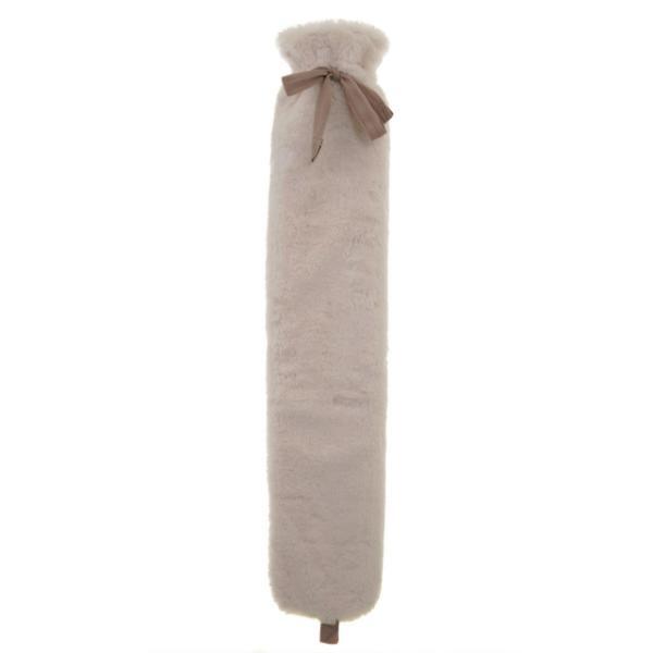 Aroma Home cream faux fur hot water bottle 2L, imported from the UK