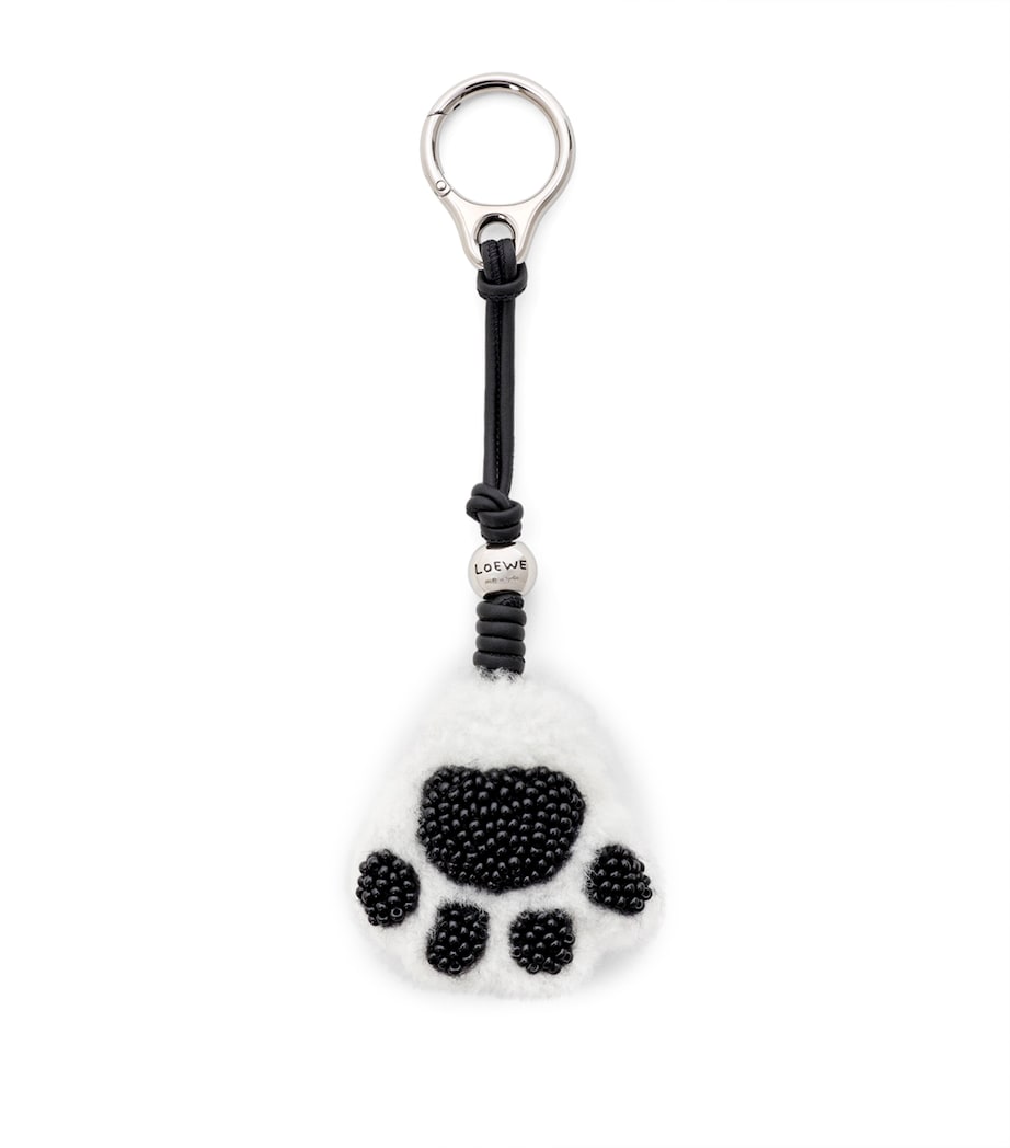 LOEWE fuzzy leather paw charm H18cm x W6cm approx (British brand)