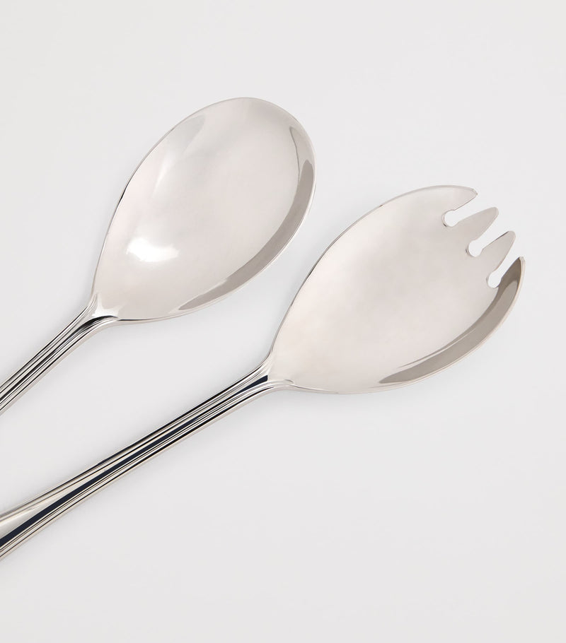 Harrods polished stainless steel salad servers, UK version