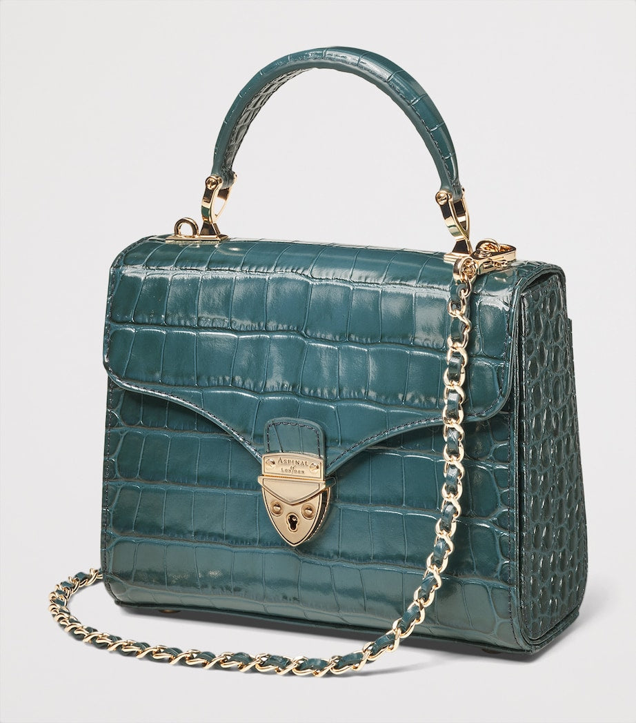 Aspinal of London Mayfair top-handle bag Italian leather shield lock, imported from the UK