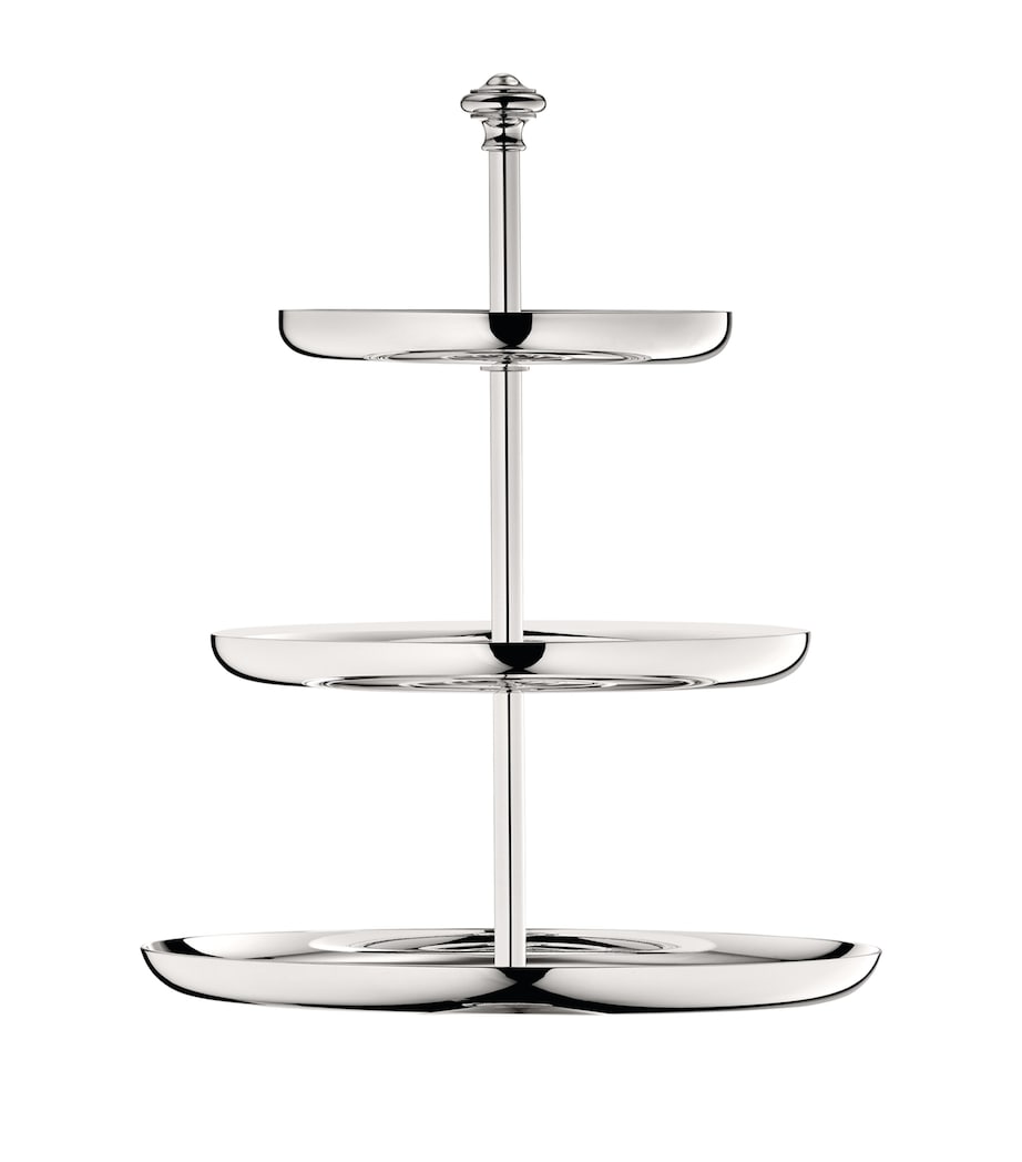 Silver-Plated Three-Tier Pastry Stand 24cm