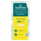 Sainsbury’s Organic Cotton Non Applicator Tampons Regular x16 GOODS Sainsburys   