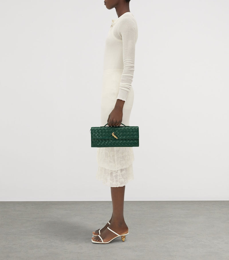 Bottega Veneta Intrecciato leather clutch bag, UK version
