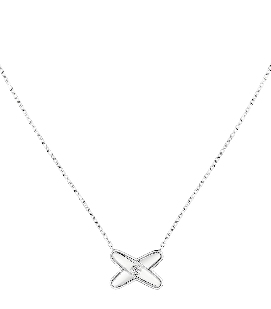 Chaumet white gold and diamond pendant necklace, imported from the UK