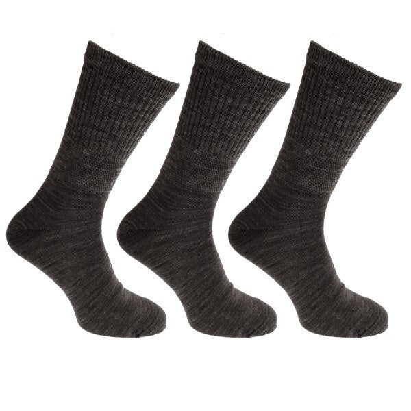 Mens Wool Blend Diabetic Extra Wide Socks (3 Pairs) (6-11)