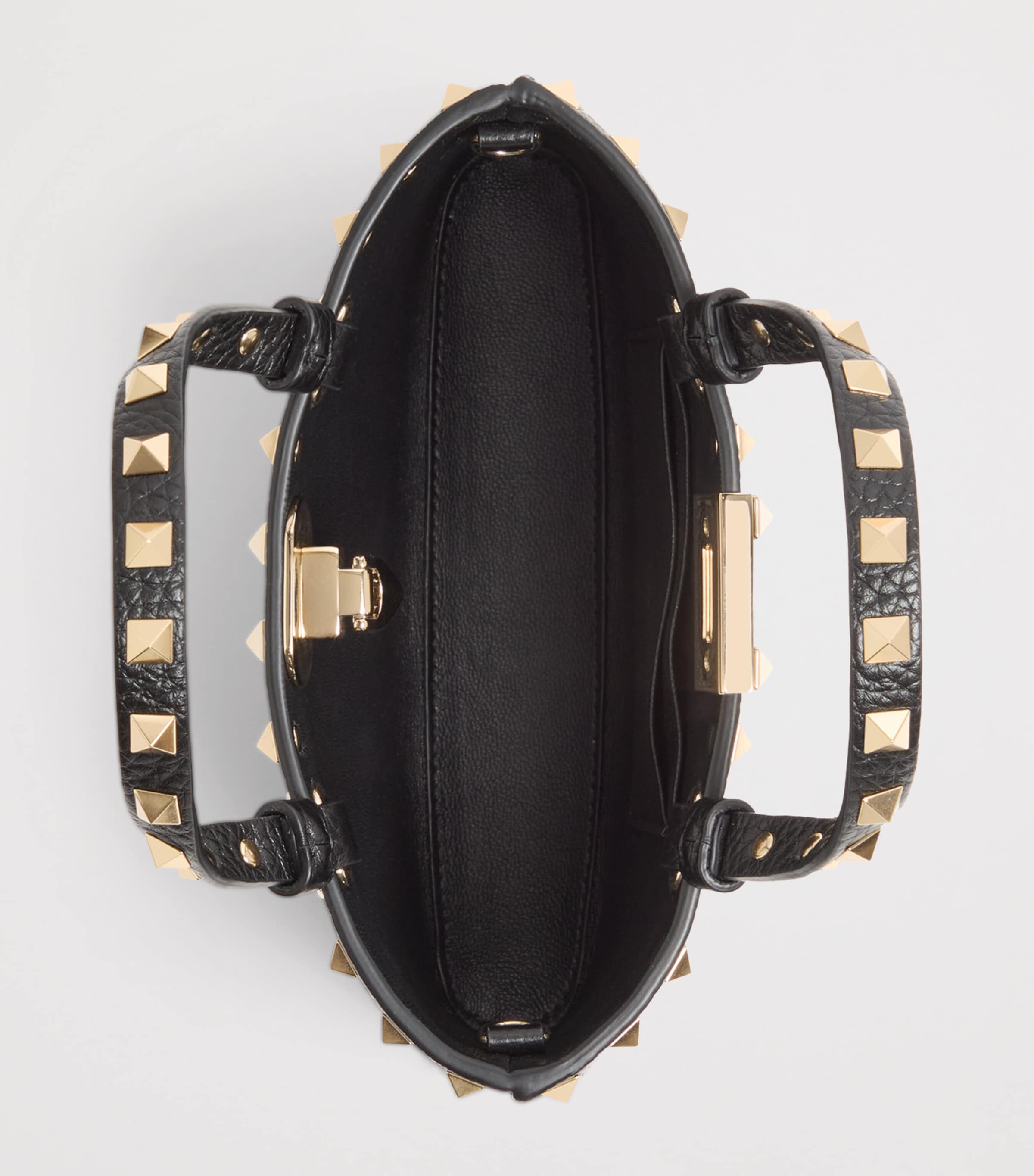Valentino Garavani mini leather Rockstud bag leopard print, imported from the UK