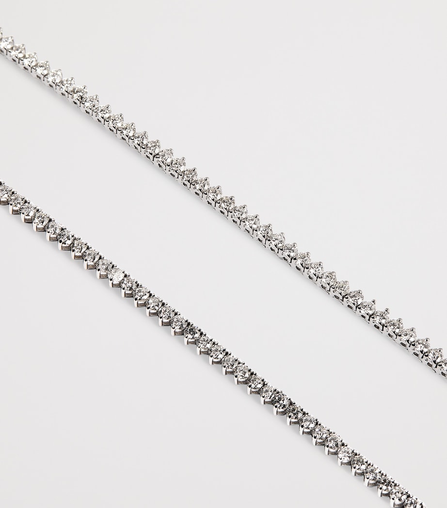 Harrods white gold diamond graduated tennis necklace 7.50ct, UK version
