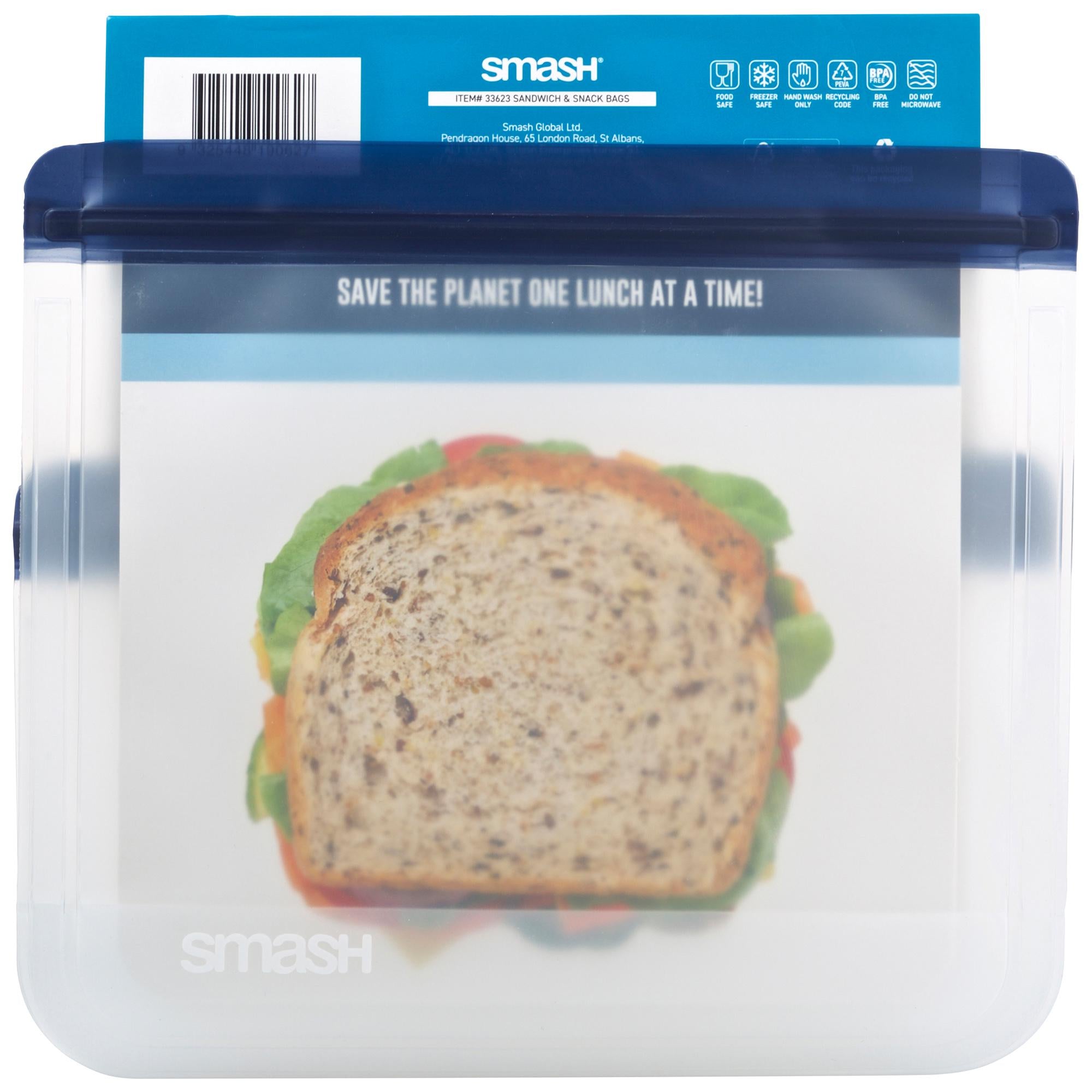 Smash Navy Sandwich Bags GOODS Sainsburys   