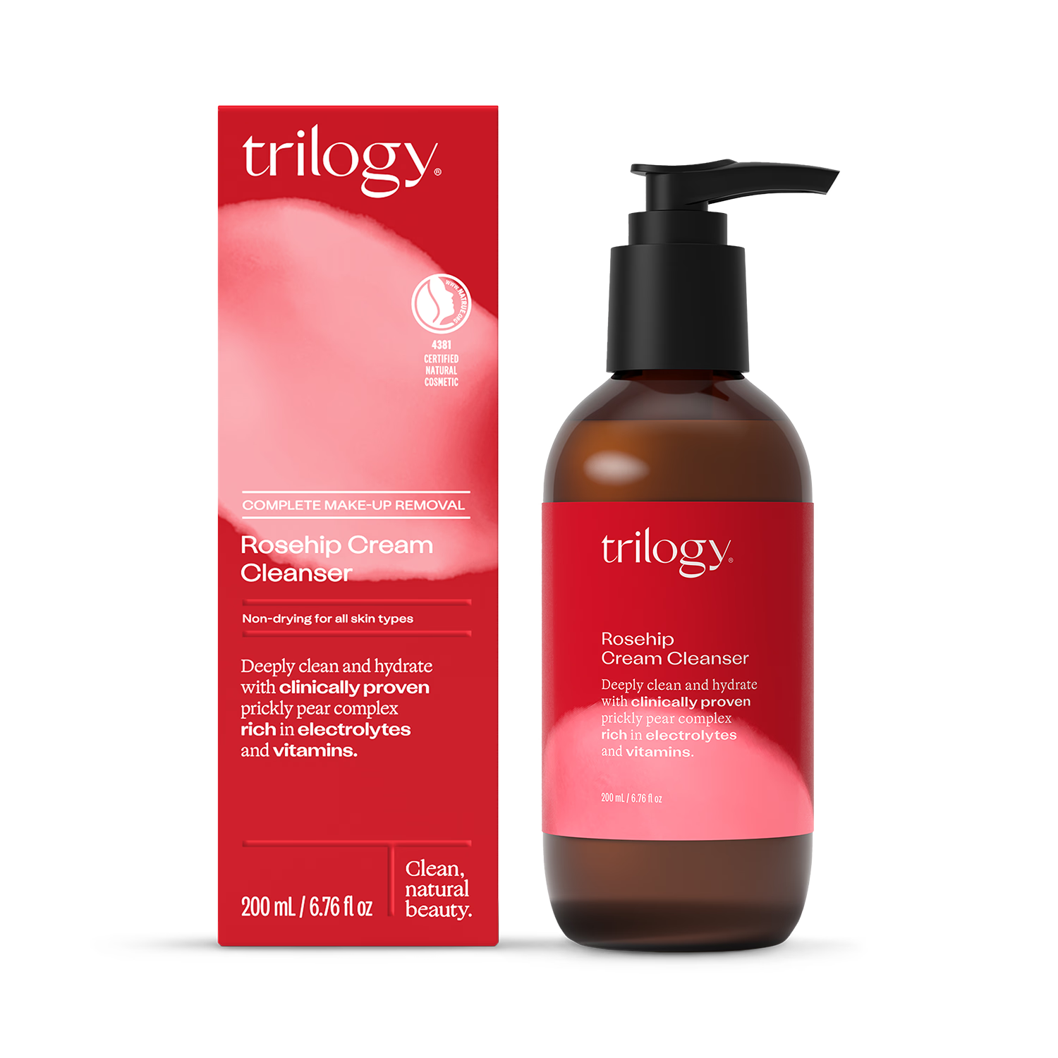 Natural Creamy Face and Eye Makeup Remover 200ml