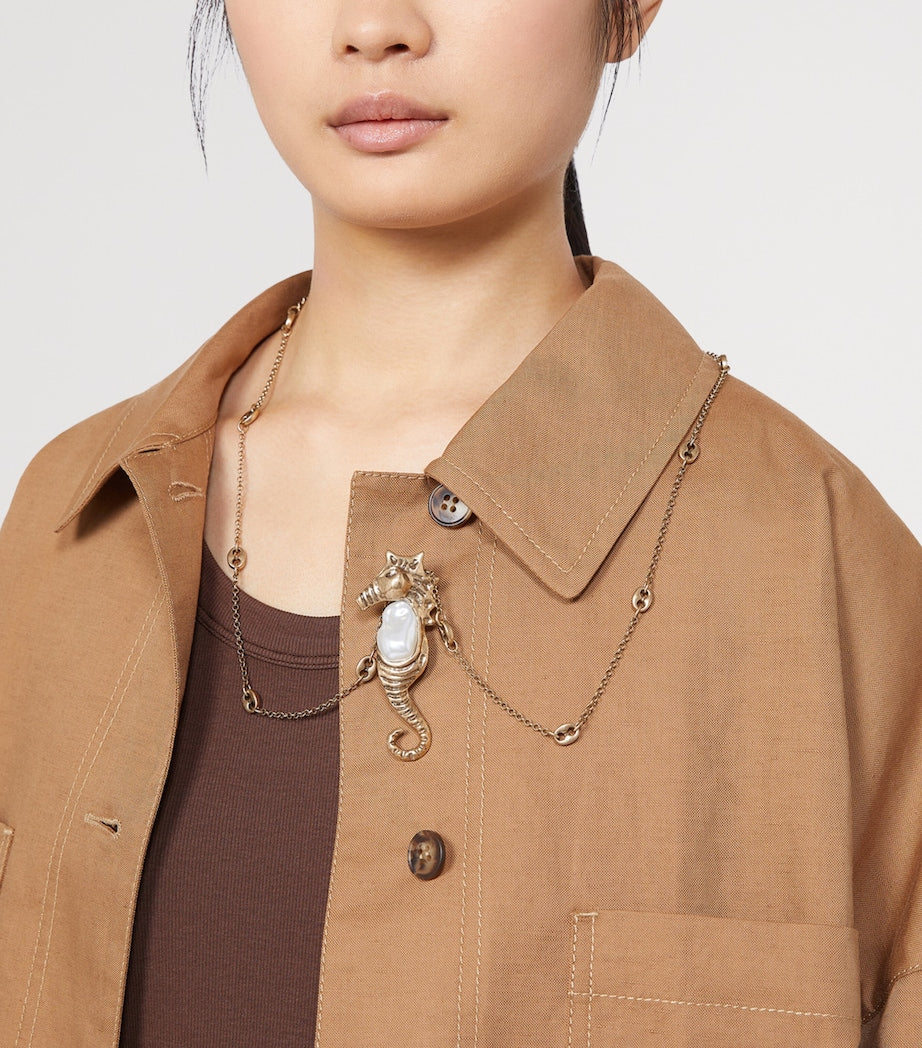 Weekend Max Mara seahorse pendant necklace - British product
