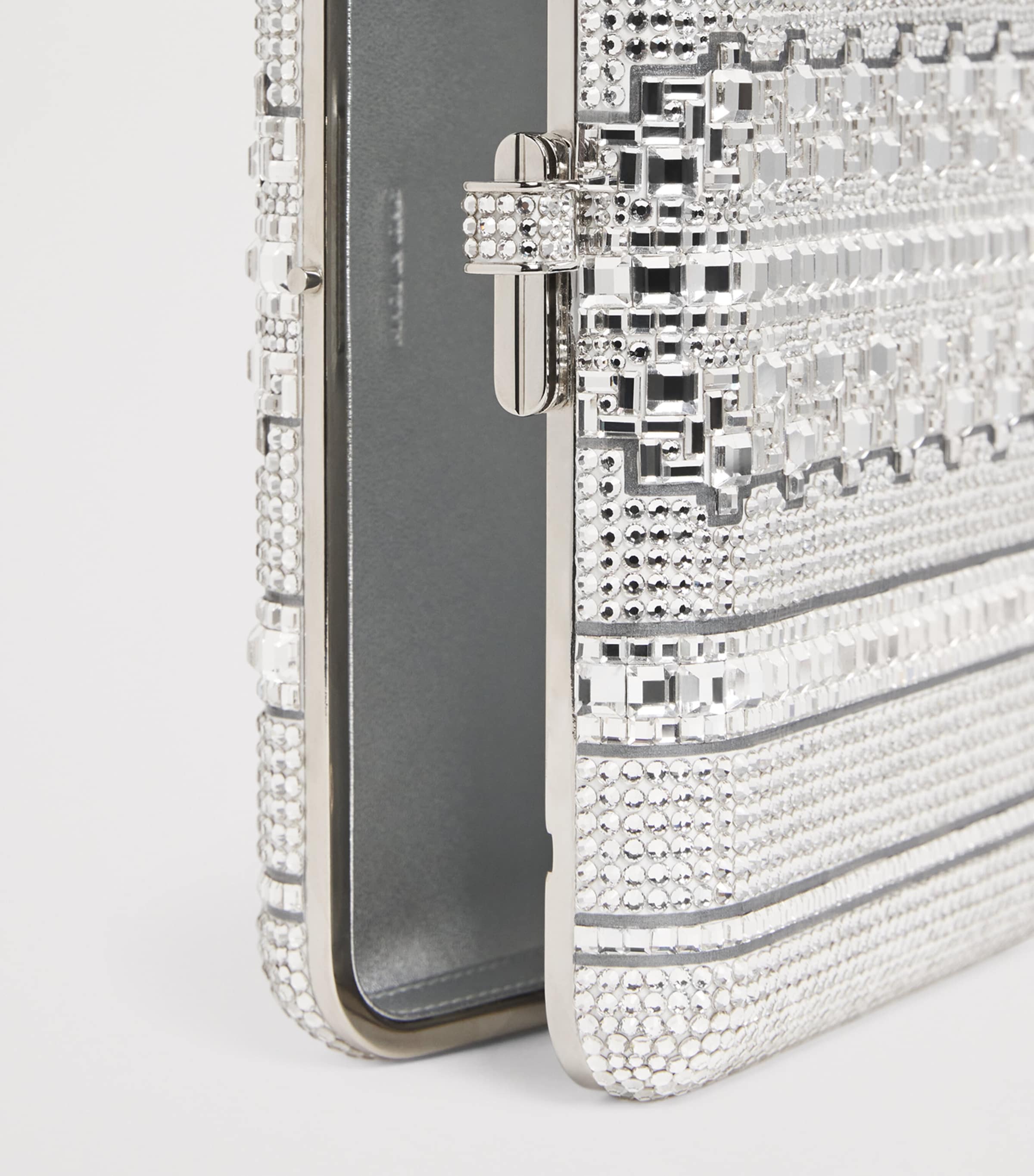 Judith Leiber Crystal Lattice Slim Slide clutch bag, UK version