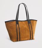 Harrods suede leather-trim tote bag, UK version