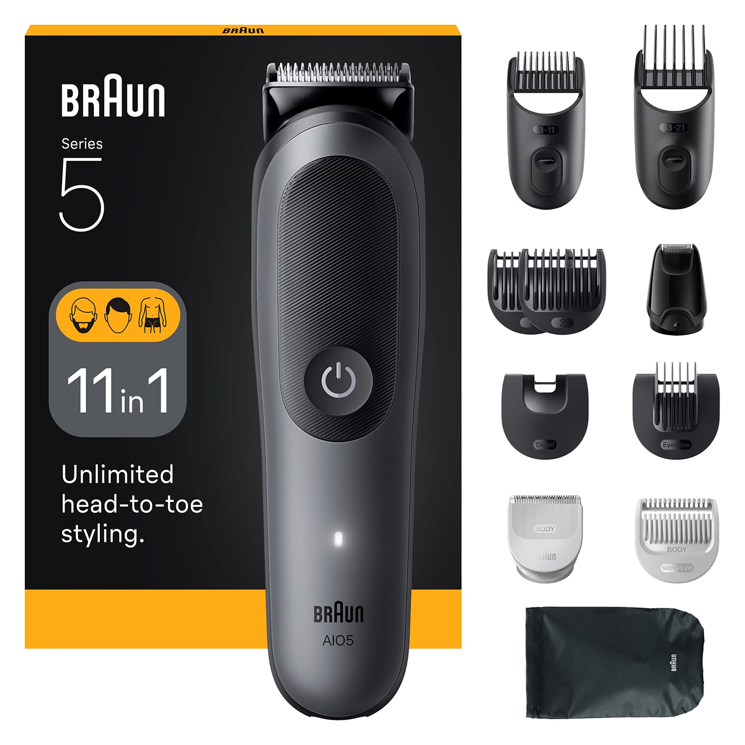 Braun All-in-One Grooming Kit Series 5, grey - British brand