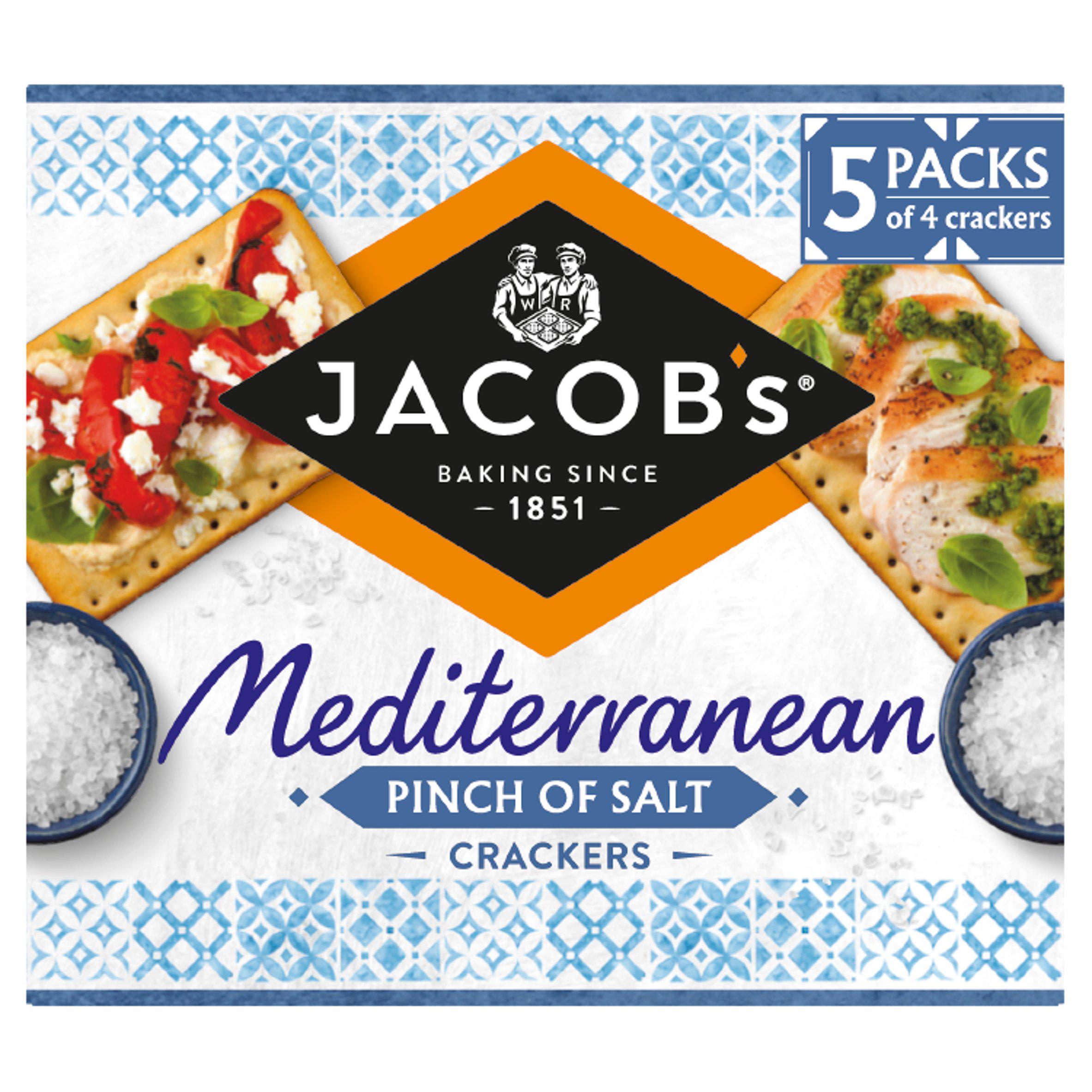 Jacob's Mediterranean Pinch of Salt Crackers 190g GOODS Sainsburys   