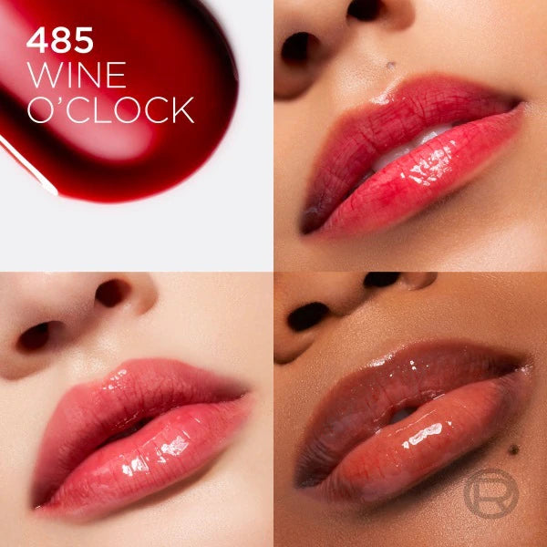 L'Oréal Paris Plump Ambition Lip Oil 485 Wine O'clock, imported from the UK
