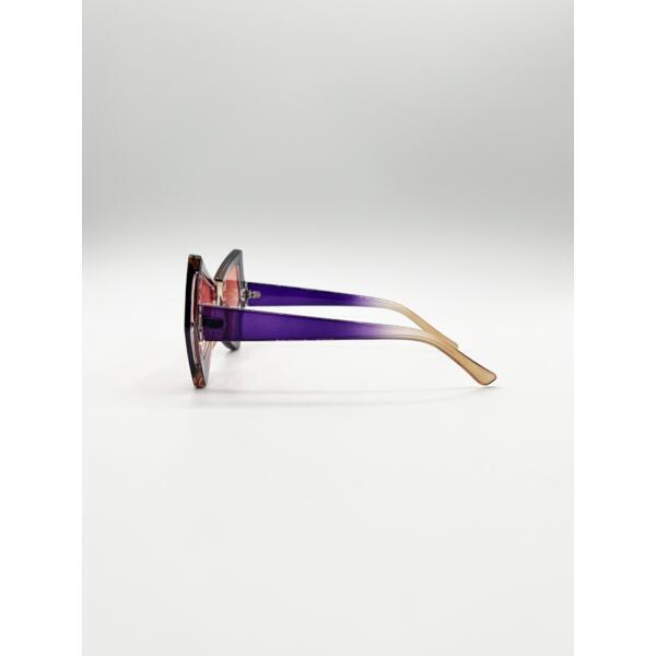 SVNX 2 Tone Purple Pink Sunglasses, UK version