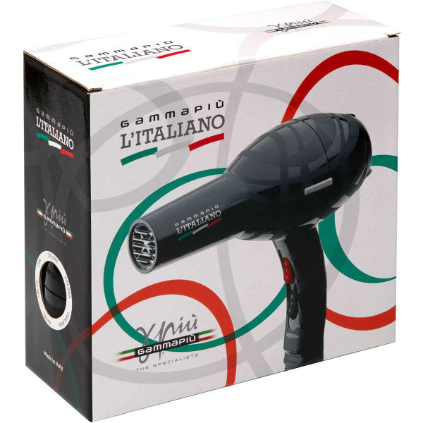 Gamma+ hairdryer black with diffuser - British product