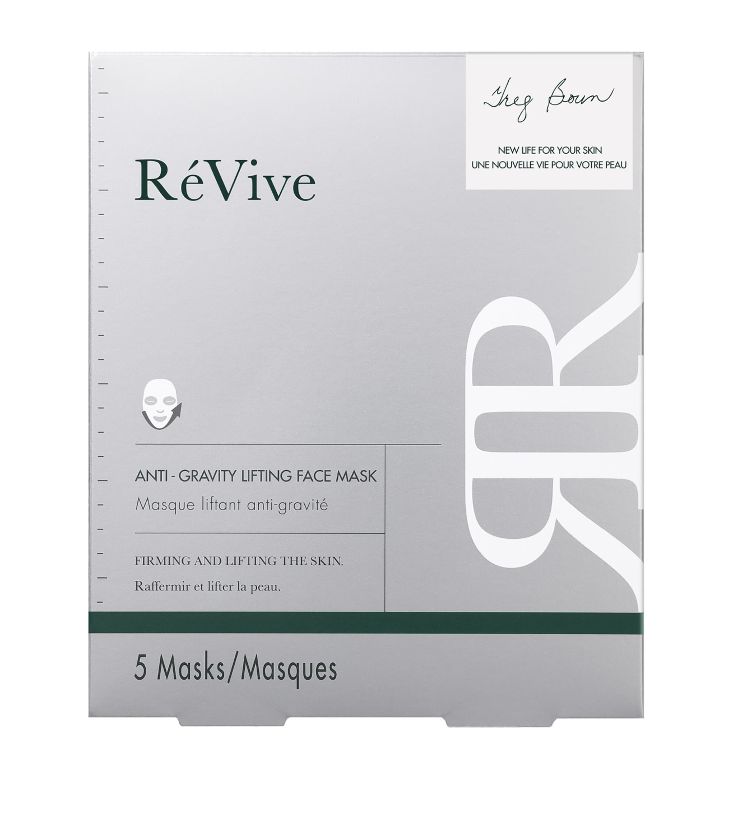 RéVive Anti-Gravity Lifting Sheet Mask Pack of 5, imported from the UK