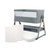 Mamas & Papas Lua Bedside Crib Bundle Grey GOODS Boots   