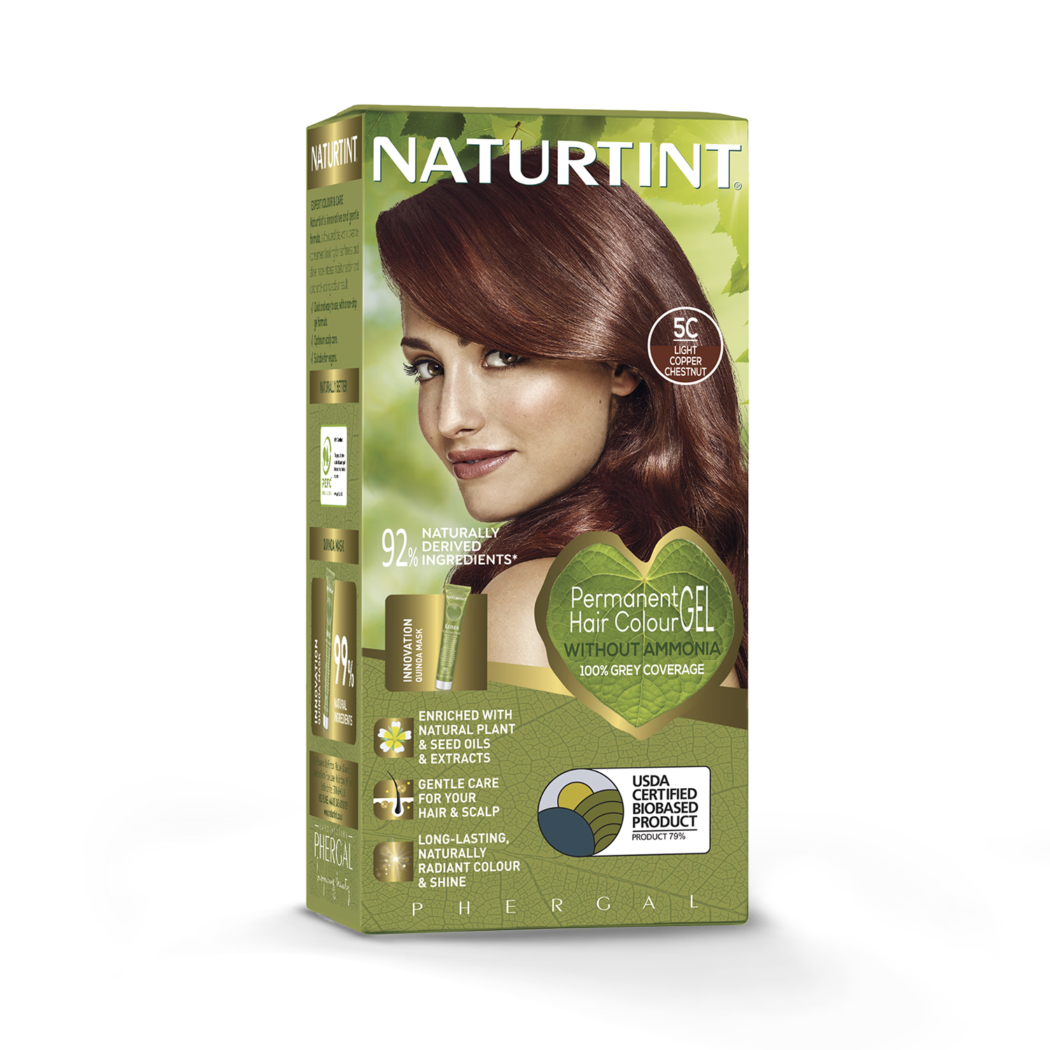 Naturtint permanent hair colour 5C Light Copper Chestnut - British product