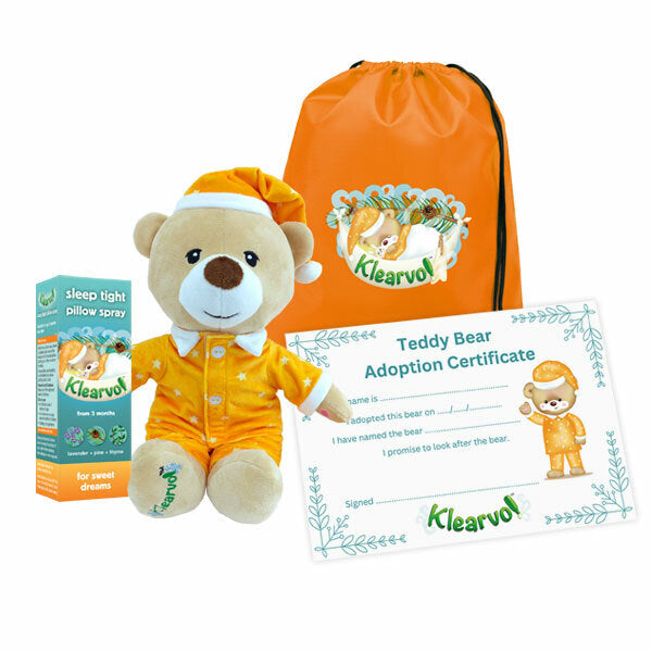 Klearvol gift set with teddy bear and pillow spray - British product