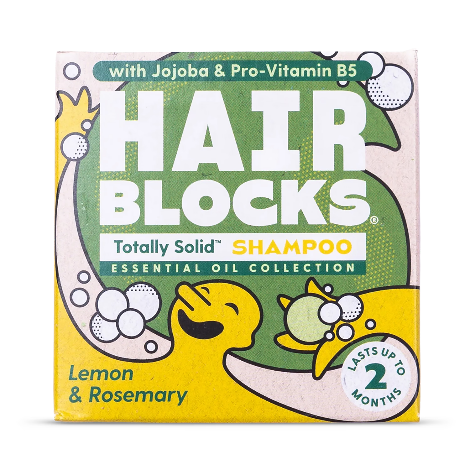 Hair Blocks solid shampoo bar Lemon Rosemary, UK version