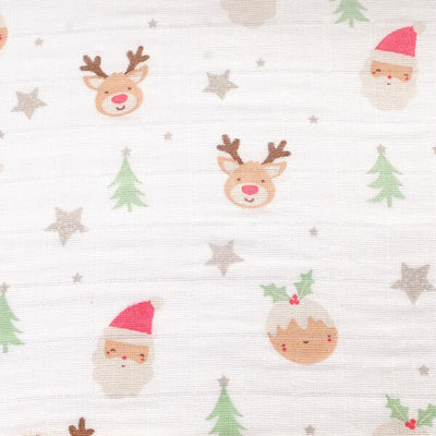Superdrug Ziggle Cotton Muslin Square Christmas Reindeer Santa Print 80x80cm - اشترِ عبر الإنترنت من McGrocer
