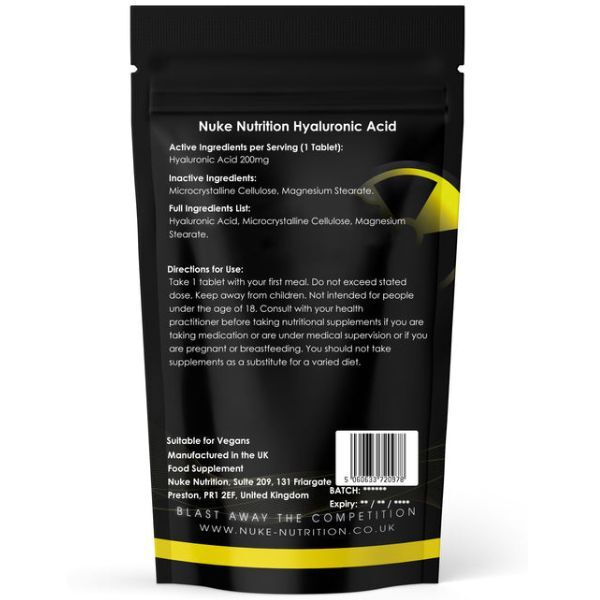 Nuke Nutrition Hyaluronic Acid 200mg - 120ct