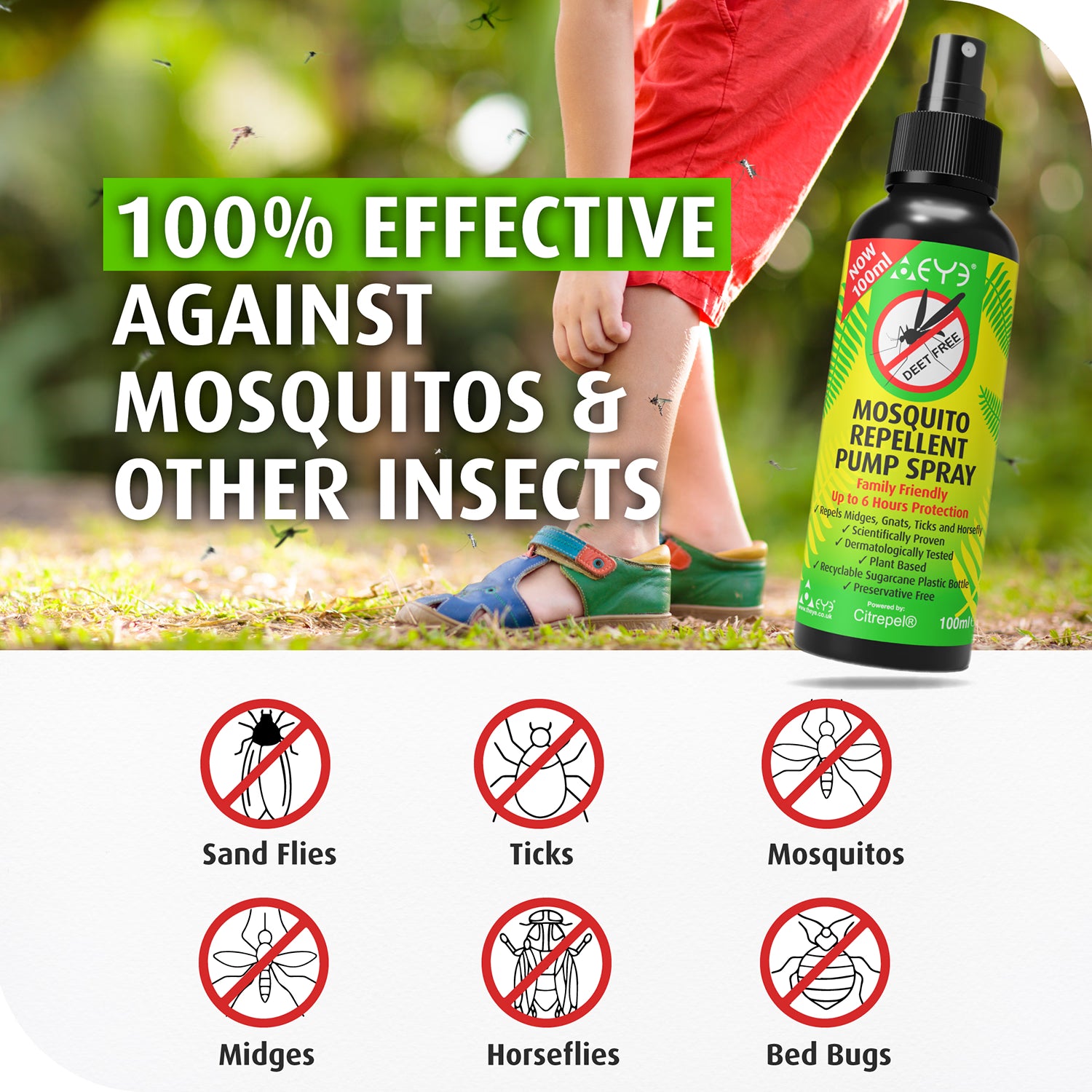 THEYE insect repellent solo traveller pack - British product