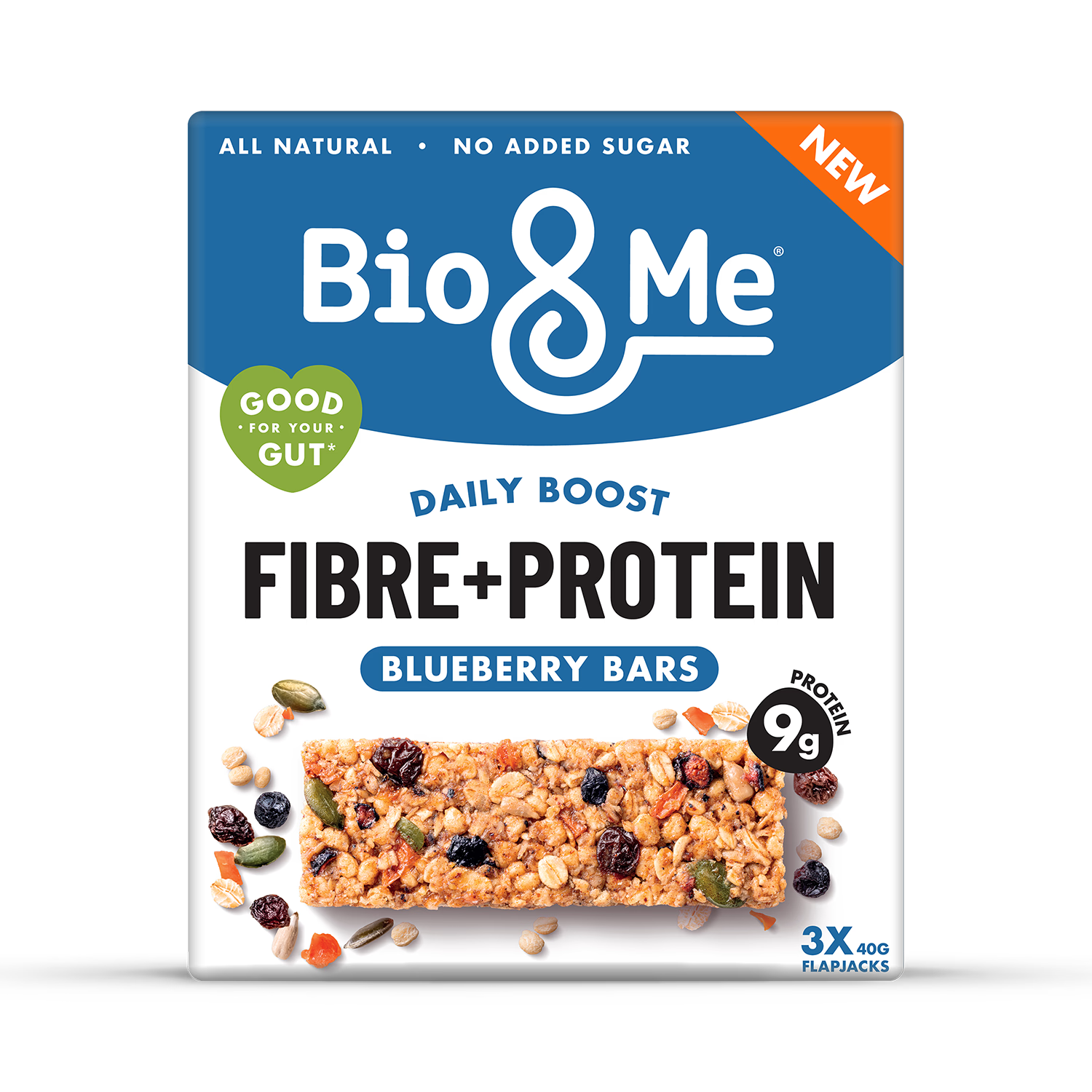 Bio & Me blueberry protein oat bars 3x40g - British product