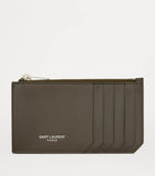 Saint Laurent leather zip-up card holder - British product