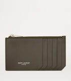 Saint Laurent leather zip-up card holder - British product