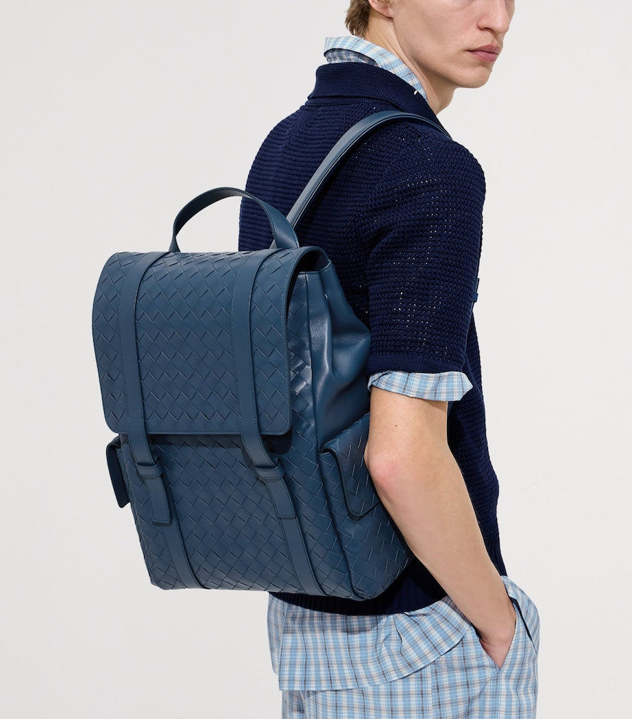 Bottega Veneta Intrecciato Leder Rucksack 39cm, importiert aus dem Vereinigten Königreich