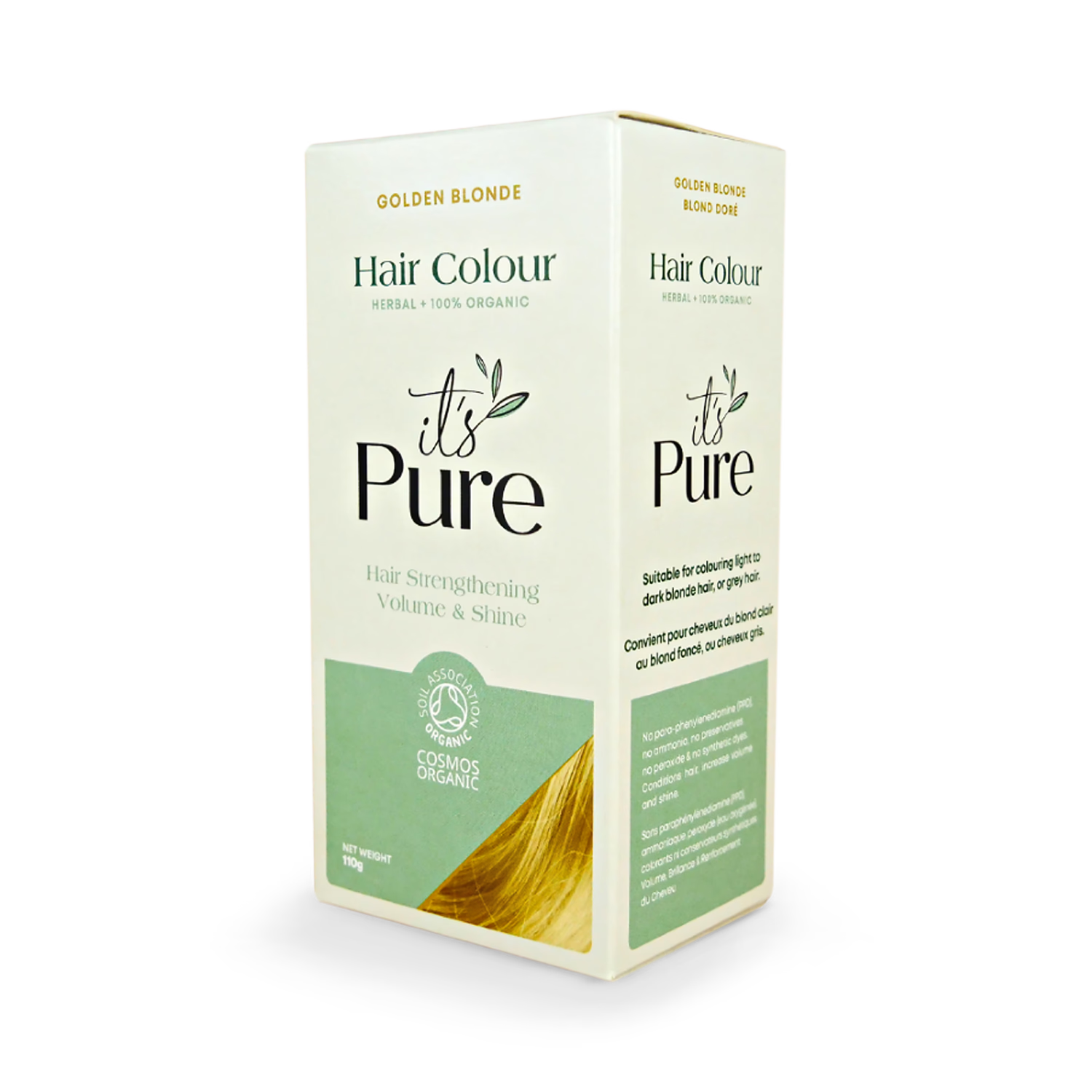 It's Pure organic henna hair colour Golden Blonde 110g - British product