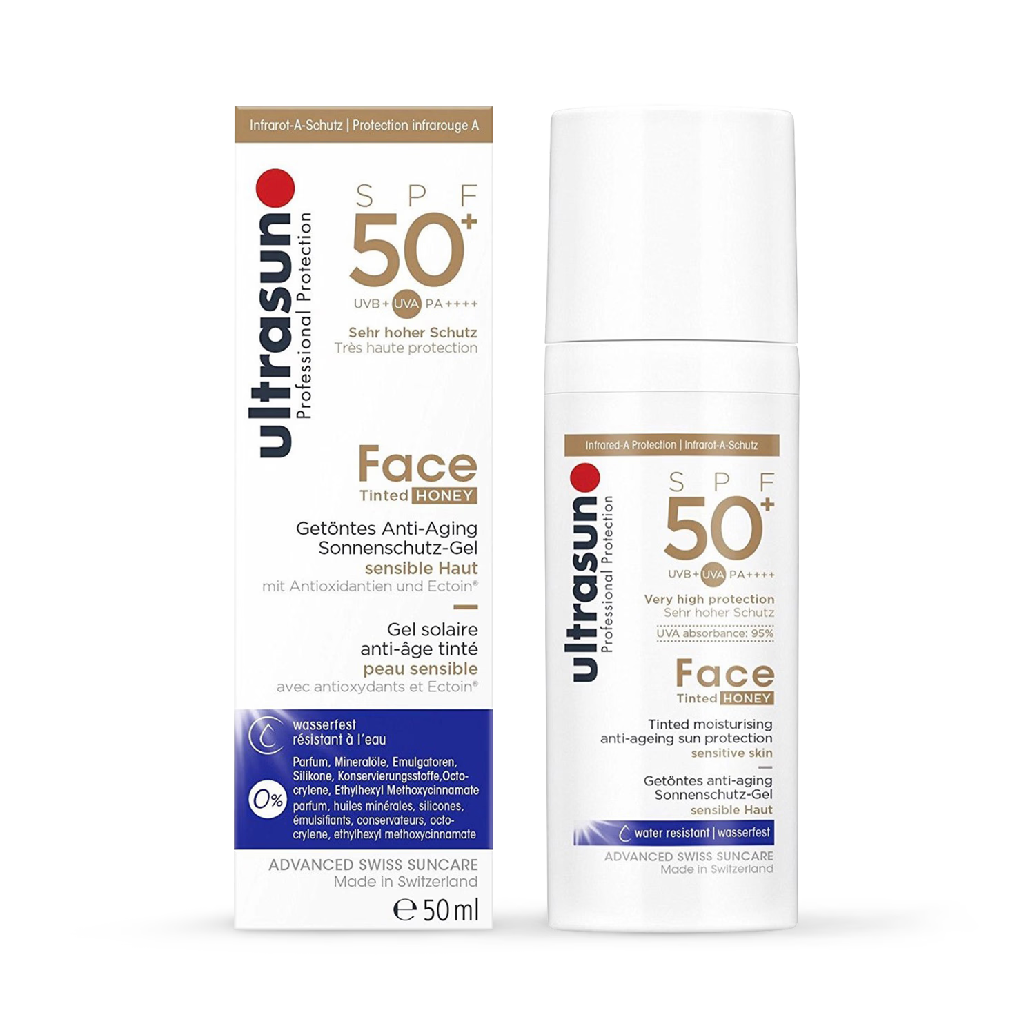 Ultrasun face tint SPF 50+ Honey 50ml, imported from the UK