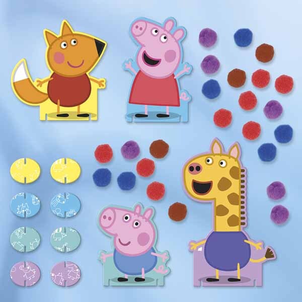 Totum Peppa Pig pompom cards kit, imported from the UK