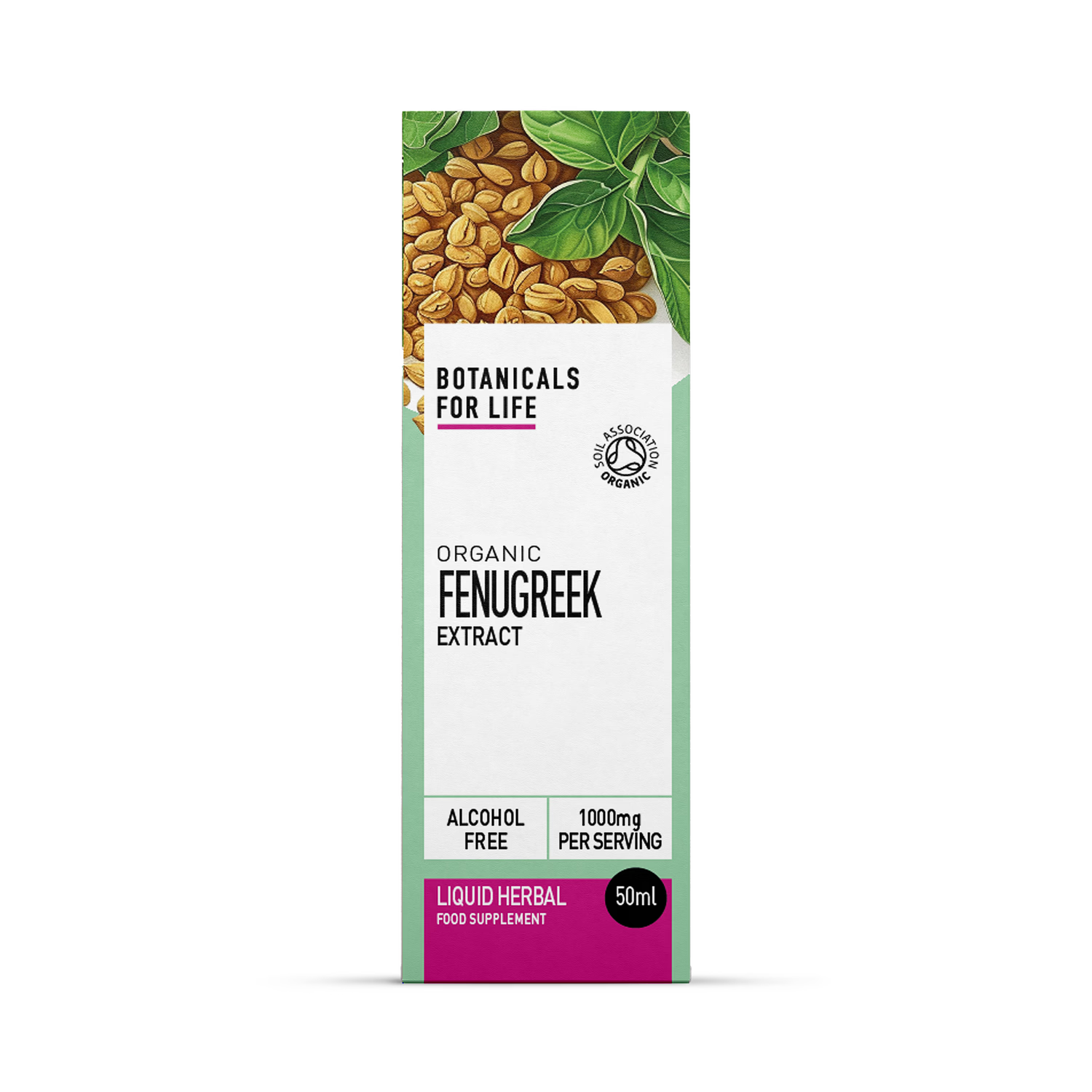 Botanicals For Life organic fenugreek extract 50ml, UK version