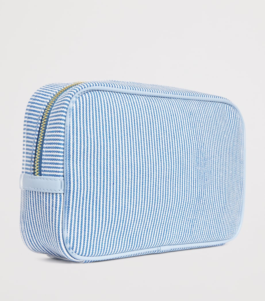 Harrods pastel stripe embroidered animal nursery pouch (British brand)