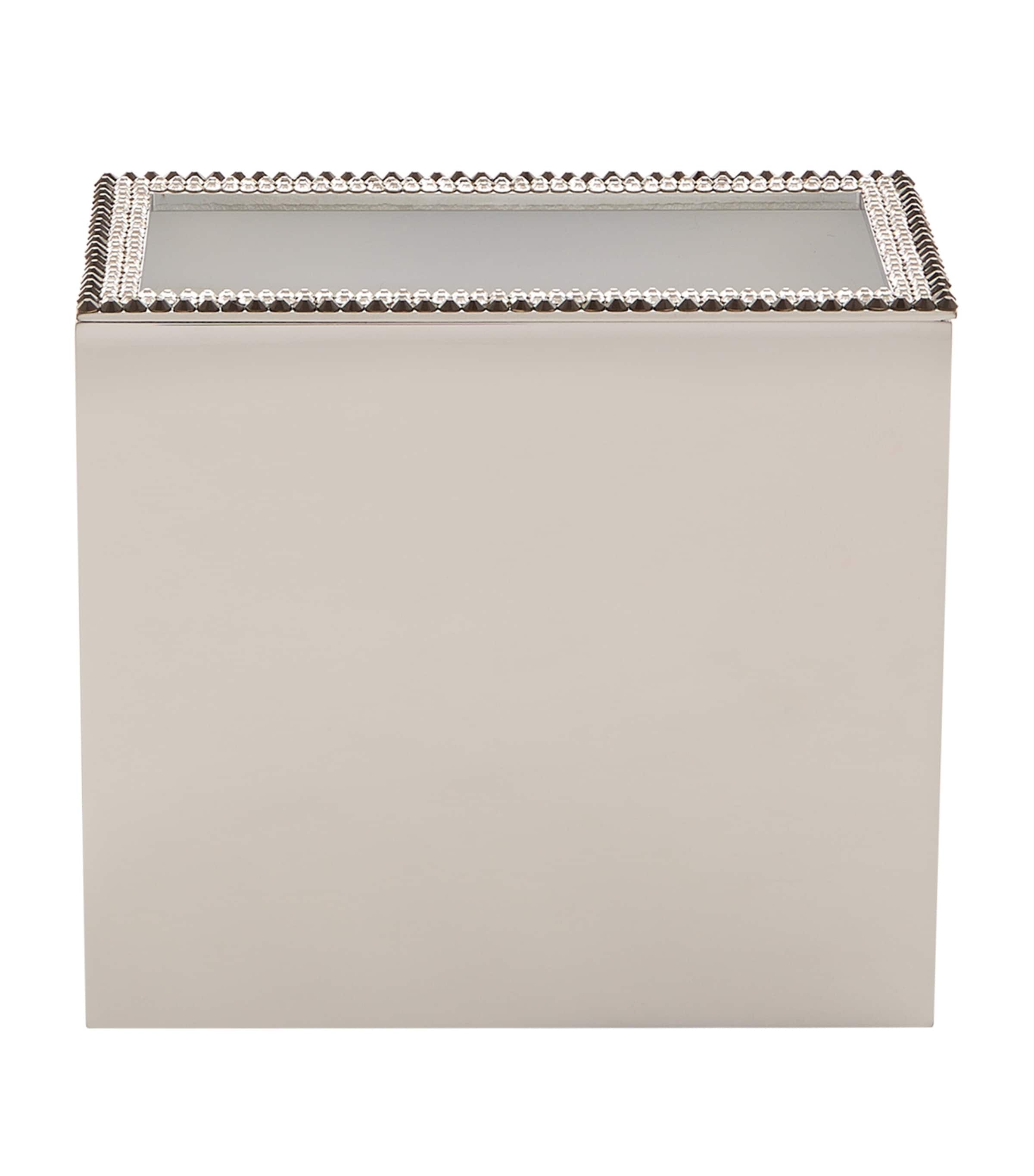 ZODIAC crystal embellished chrome-plated brush holder (British brand)