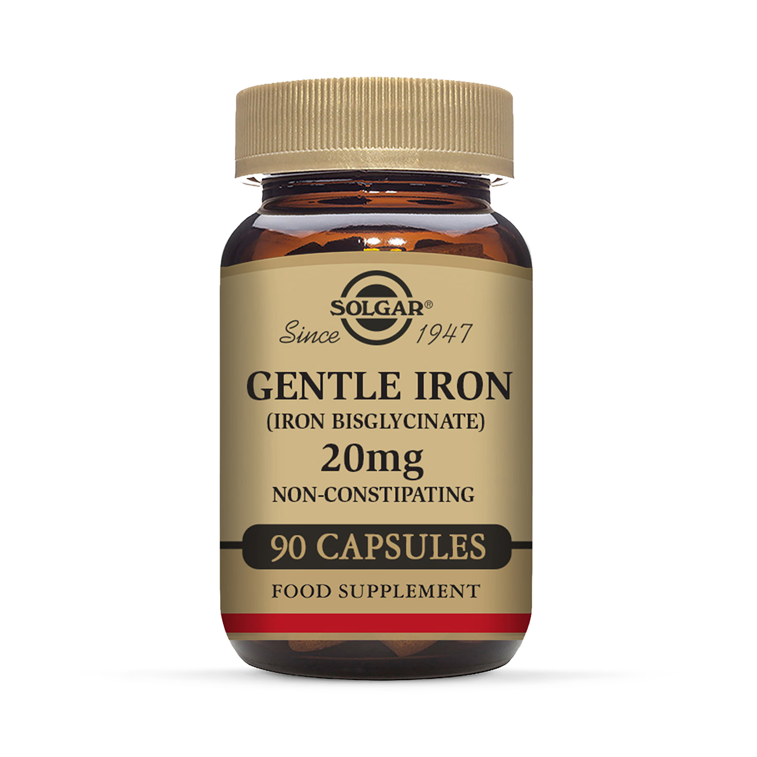 Solgar Gentle Iron 20mg 90 Vegi Capsules (British brand)