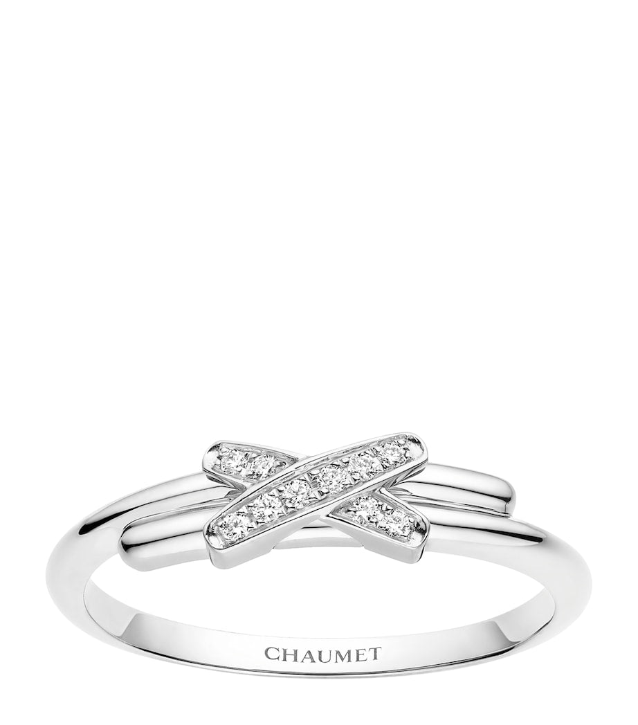 Chaumet Jeux de Liens white gold diamond ring (British brand)
