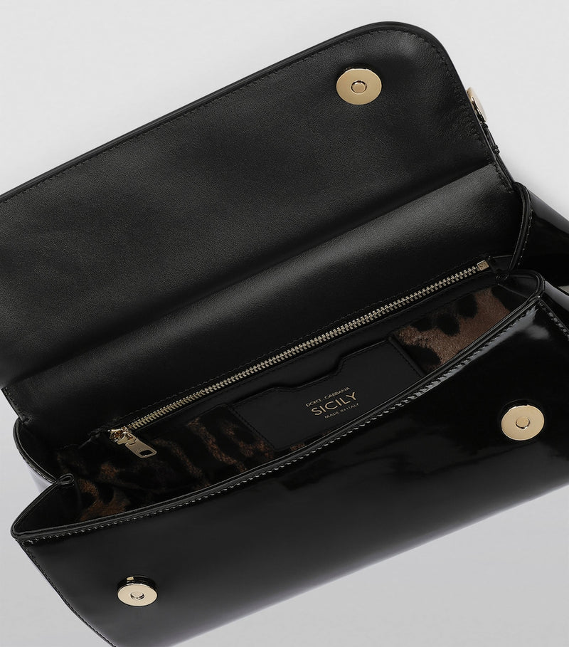 Dolce & Gabbana patent leather Sicily top-handle bag, imported from the UK